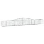 vidaXL Oblúkový gabionový kôš 5 ks 400x50x40/60 cm pozinkované železo – Obrázok 3