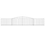 vidaXL Oblúkový gabionový kôš 6 ks 400x50x60/80 cm pozinkované železo – Obrázok 4