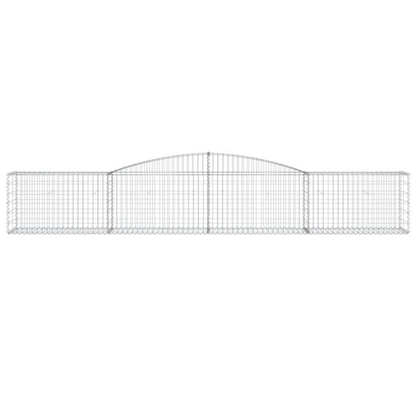vidaXL Oblúkový gabionový kôš 6 ks 400x50x60/80 cm pozinkované železo – Obrázok 4