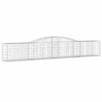 vidaXL Oblúkový gabionový kôš 8 ks 400x50x60/80 cm pozinkované železo – Obrázok 3