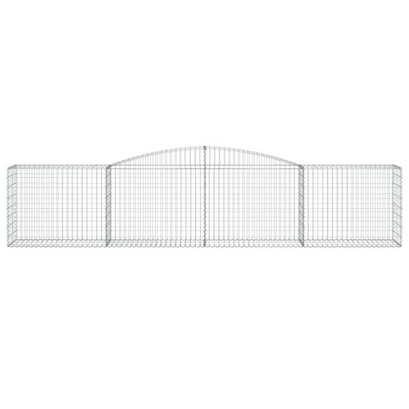 vidaXL Oblúkové gabionové koše 2 ks 400x50x80/100cm pozinkované železo – Obrázok 4