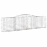 vidaXL Oblúkové gabiónové koše 6ks 400x50x100/120cm pozinkované železo – Obrázok 3