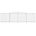 vidaXL Oblúkové gabiónové koše 6ks 400x50x100/120cm pozinkované železo – Obrázok 4