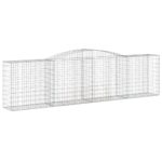 vidaXL Oblúkové gabiónové koše 8ks 400x50x100/120cm pozinkované železo – Obrázok 3