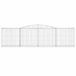 vidaXL Oblúkové gabiónové koše 8ks 400x50x100/120cm pozinkované železo – Obrázok 4