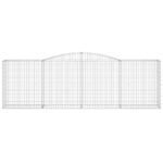 vidaXL Oblúkové gabionové koše 7 ks 400x50x120/140 cm pozink. železo – Obrázok 4