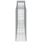 vidaXL Oblúkové gabionové koše 3 ks 400x50x140/160 cm pozink. železo – Obrázok 5