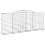 vidaXL Oblúkové gabiónové koše 4ks 400x50x160/180cm pozinkované železo – Obrázok 3