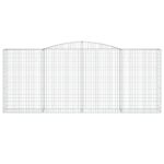vidaXL Oblúkové gabiónové koše 4ks 400x50x160/180cm pozinkované železo – Obrázok 4