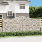 vidaXL Oblúkové gabiónové koše 4ks 400x50x160/180cm pozinkované železo