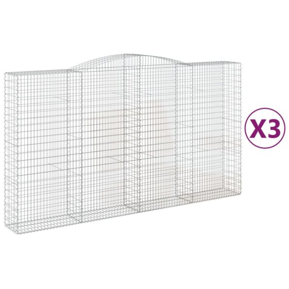 VXL8720845576585_a_en_hd_1.jpg vidaXL Oblúkový gabionový kôš 3 ks 400x50x220/240cm pozinkované železo – Obrázok 2