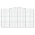 vidaXL Oblúkový gabionový kôš 3 ks 400x50x220/240cm pozinkované železo – Obrázok 4