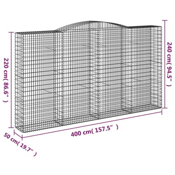 VXL8720845576585_g_en_hd_4.jpg vidaXL Oblúkový gabionový kôš 3 ks 400x50x220/240cm pozinkované železo – Obrázok 6