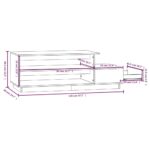 vidaXL Konferenčný stolík 120x50x40,5 cm borovicový masív – Obrázok 9
