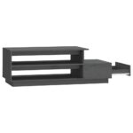 vidaXL Konferenčný stolík sivý 120x50x40,5 cm borovicový masív – Obrázok 6