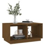 vidaXL Konferenčný stolík medovo-hnedý 80x50x40 cm borovicový masív – Obrázok 4