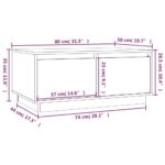 vidaXL Konferenčný stolík medovo-hnedý 80x50x35 cm borovicový masív – Obrázok 10