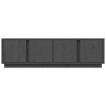 vidaXL TV skrinka sivá 140x40x40 cm masívna borovica – Obrázok 6