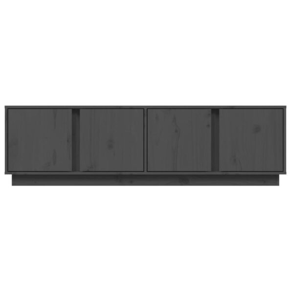 vidaXL TV skrinka sivá 140x40x40 cm masívna borovica – Obrázok 6