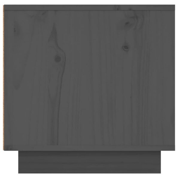 vidaXL TV skrinka sivá 140x40x40 cm masívna borovica – Obrázok 8