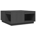 vidaXL Konferenčný stolík sivý 80x81x36,5 cm borovicový masív – Obrázok 2
