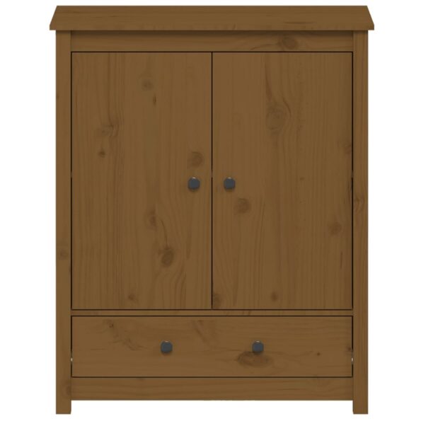 vidaXL Vysoká skrinka medovo-hnedá 83x41,5x100 cm borovicový masív – Obrázok 5