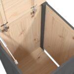 vidaXL Kôš na bielizeň sivý 44x44x76 cm masívna borovica – Obrázok 8