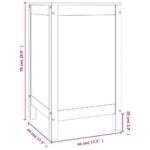 vidaXL Kôš na bielizeň sivý 44x44x76 cm masívna borovica – Obrázok 10