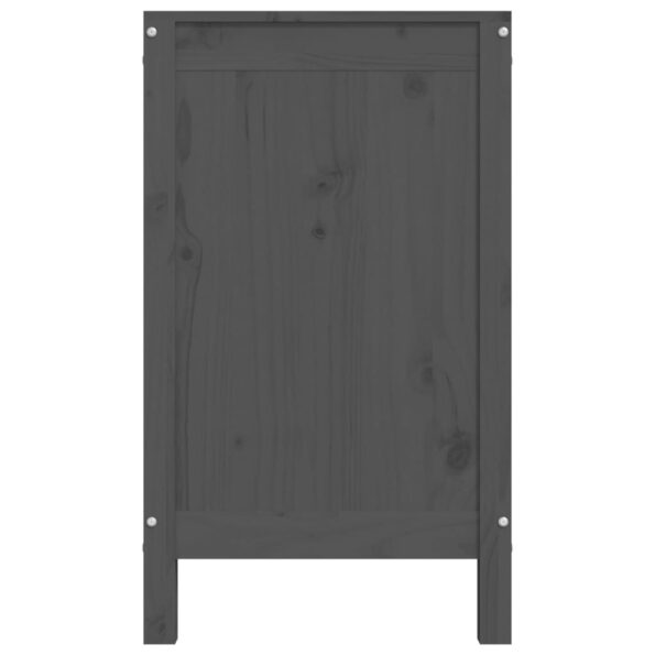 vidaXL Kôš na bielizeň sivý 88,5x44x76 cm masívna borovica – Obrázok 7