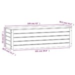 vidaXL Úložný box 109x36,5x33 cm masívna borovica – Obrázok 10