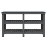 vidaXL Pracovná lavica sivá 142,5x50x80 cm masívna borovica – Obrázok 5