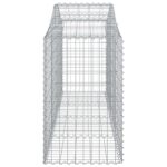 vidaXL Oblúkový gabionový kôš 200x50x80/100 cm pozinkované železo – Obrázok 4