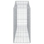 vidaXL Oblúkový gabionový kôš 200x50x120/140 cm pozinkované železo – Obrázok 4