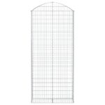 vidaXL Oblúkový gabionový kôš 100x30x220/240 cm pozinkované železo – Obrázok 3