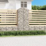 vidaXL Oblúkový gabionový kôš 100x30x220/240 cm pozinkované železo