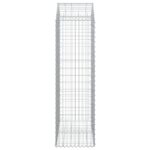vidaXL Oblúkový gabionový kôš 100x50x160/180 cm pozinkované železo – Obrázok 4