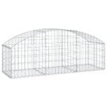 vidaXL Oblúkový gabionový kôš 150x50x40/60 cm pozinkované železo – Obrázok 2