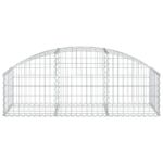 vidaXL Oblúkový gabionový kôš 150x50x40/60 cm pozinkované železo – Obrázok 3