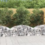 vidaXL Oblúkový gabionový kôš 150x50x40/60 cm pozinkované železo