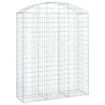 vidaXL Oblúkový gabionový kôš 150x50x180/200 cm pozinkované železo – Obrázok 2