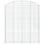 vidaXL Oblúkový gabionový kôš 200x30x220/240 cm pozinkované železo – Obrázok 3