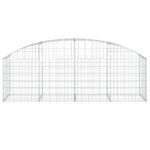 vidaXL Oblúkový gabionový kôš 200x50x60/80 cm pozinkované železo – Obrázok 3