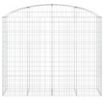 vidaXL Oblúkový gabionový kôš 200x50x160/180 cm pozinkované železo – Obrázok 3