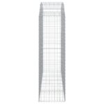 vidaXL Oblúkový gabionový kôš 200x50x160/180 cm pozinkované železo – Obrázok 4