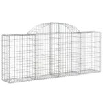 vidaXL Oblúkový gabionový kôš 200x30x80/100 cm pozinkované železo – Obrázok 2
