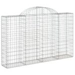 vidaXL Oblúkový gabionový kôš 200x30x120/140cm pozinkované železo – Obrázok 2
