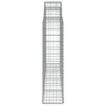 vidaXL Oblúkový gabionový kôš 200x30x120/140cm pozinkované železo – Obrázok 4