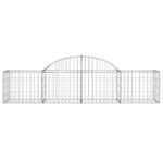 vidaXL Oblúkový gabionový kôš 200x50x40/60 cm pozinkované železo – Obrázok 3