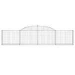 vidaXL Oblúkový gabionový kôš 300x30x60/80 cm pozinkované železo – Obrázok 3