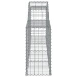 vidaXL Oblúkový gabionový kôš 300x30x60/80 cm pozinkované železo – Obrázok 4